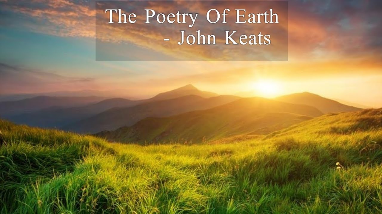 The Poetry Of Earth by John Keats।। Poetry Reading।। Reciter- Tajrin।।