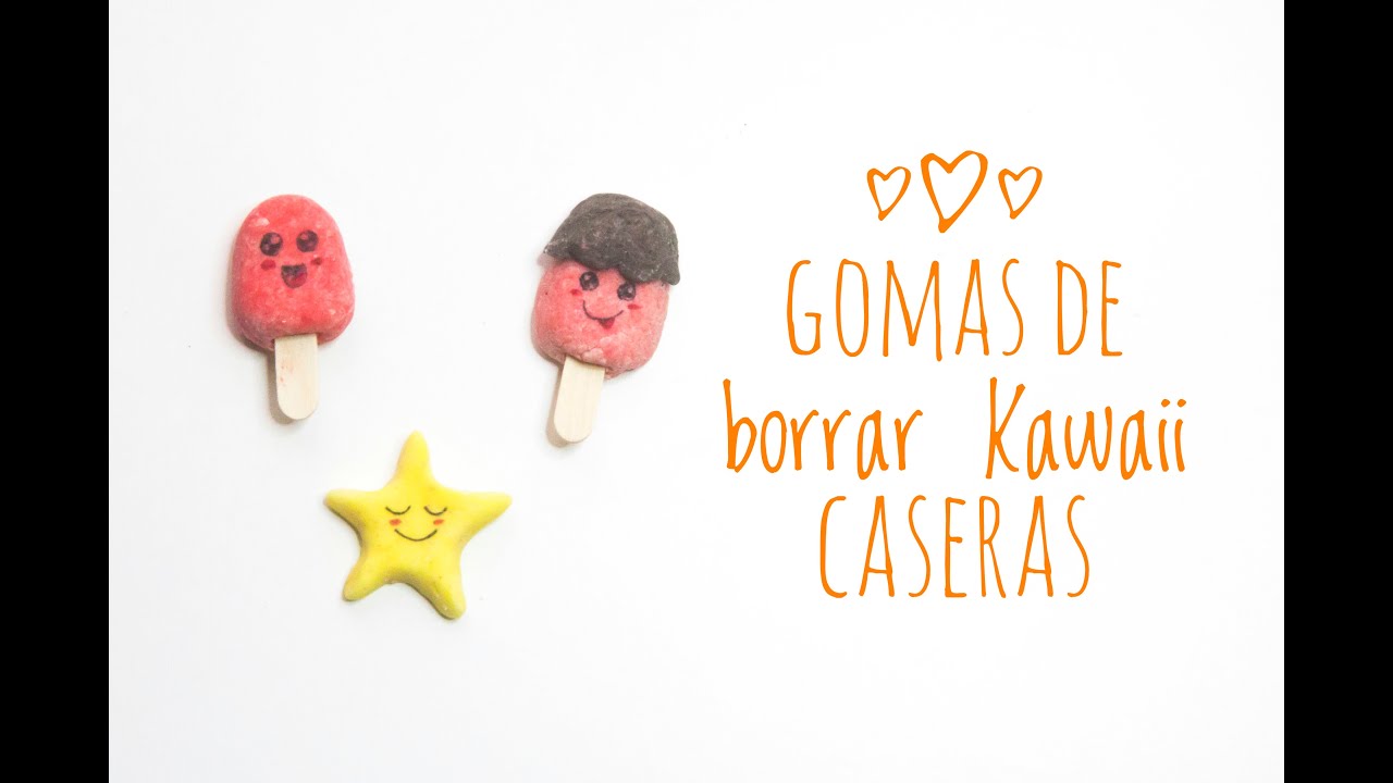 Gomas de borrar kawaii caseras - EDIKEUS