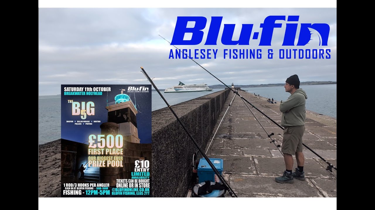BluFin Big 5 Match Holyhead Breakwater — рыболовная удочка в Англси, Северный Уэльс