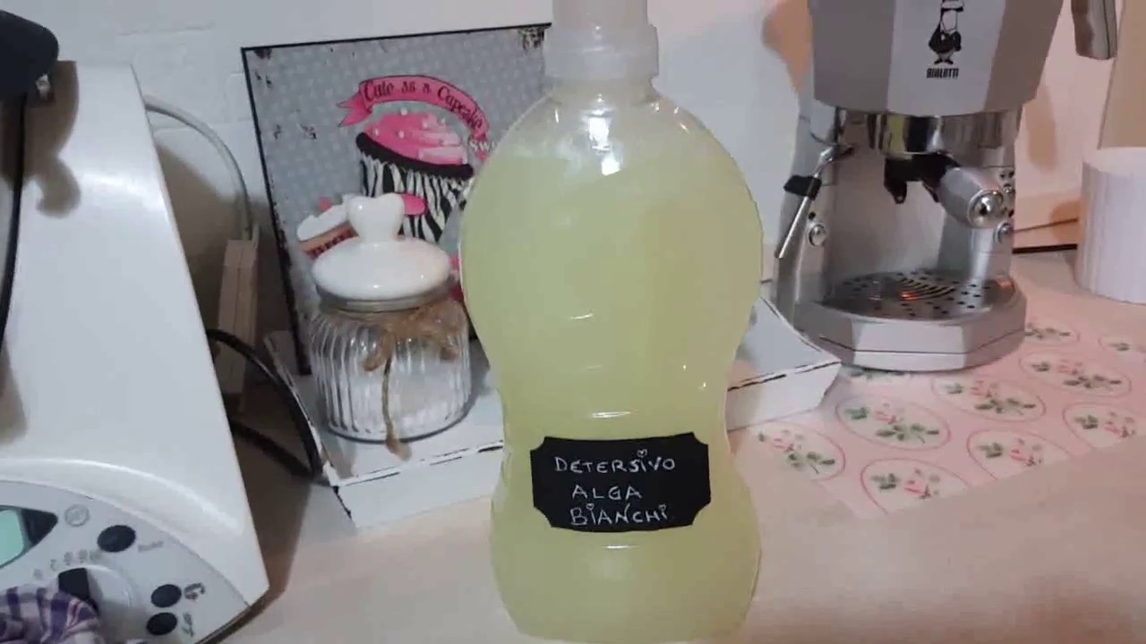Detersivo liquido lavatrice fai da te (che resta liquido) con sapone Alga!