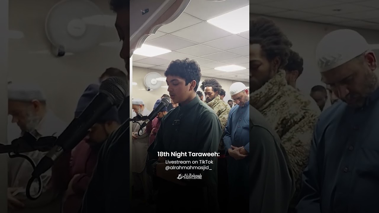 Night 18 🌙 - A moment from tonight’s Taraweeh. Led by Esa مَا شَاءَ ٱللَّٰهُ