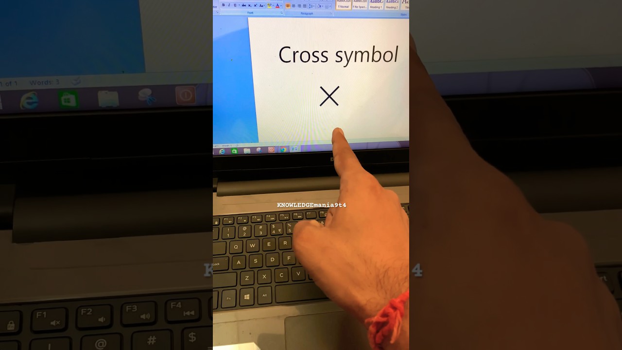 Cross Symbol Shortcut in Ms word #shorts #msword #shortcutkeys #mswordtricks #computer