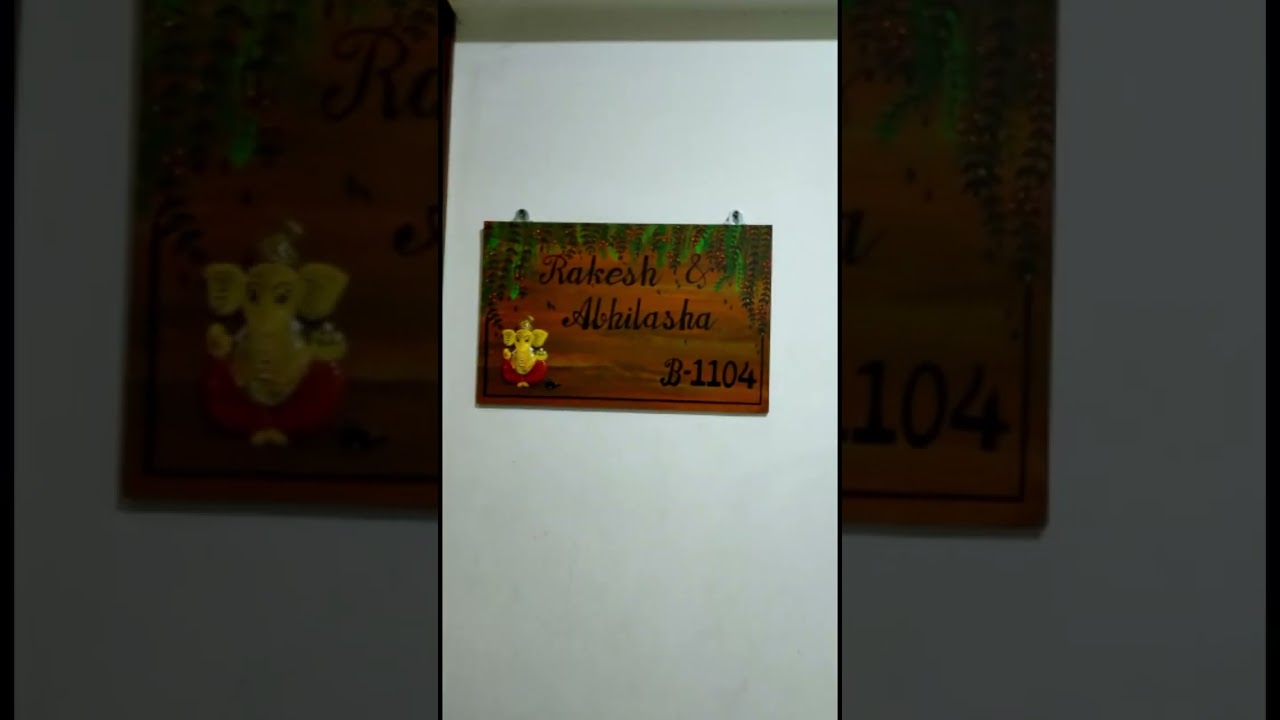 Door Name Plate Design #shorts #doornameplate #handmade #diynameplate #creativity #dmfororders #art