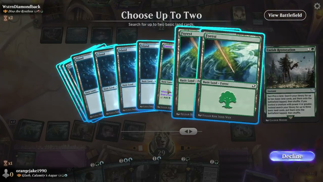 Glarb, Calamity's Augur vs Disa the Restless