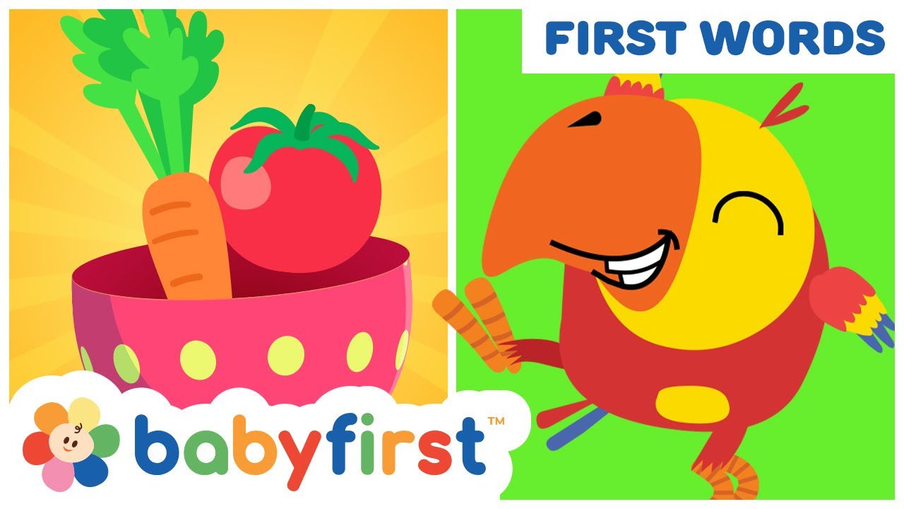 Toddler Learning Video Words w Color Crew & Larry | Baby Learning First Words & ABC | Baby First TV