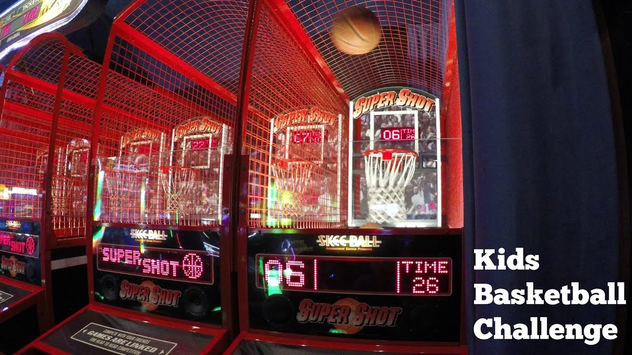 Basketball Arcade Game Kids Challenge: Adults Versus Kids!