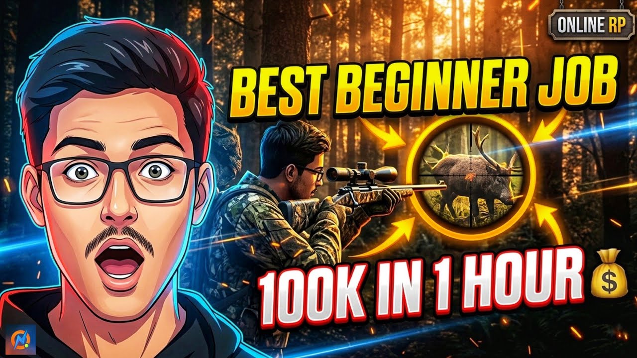 Earn 100K in 1 Hour with Hunting Job | Online RP Beginner Guide