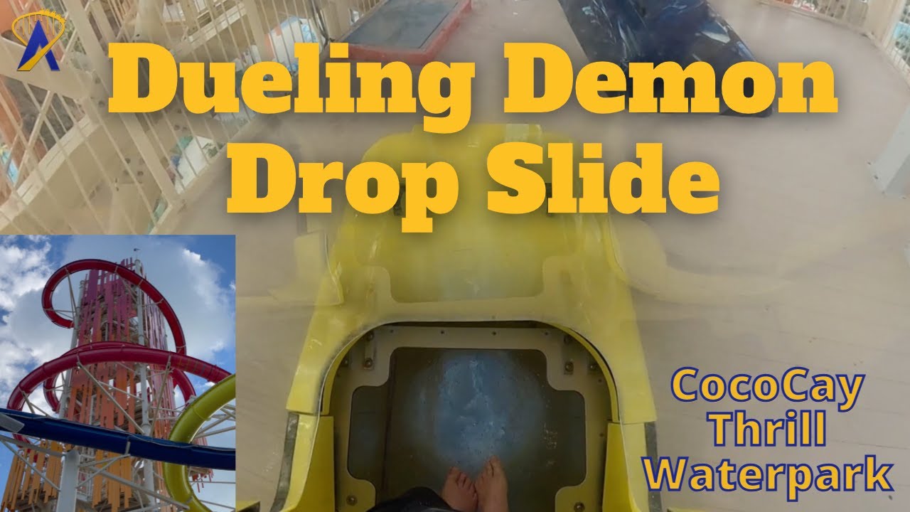 Dueling Demons Drop Waterslide POV at CocoCay's Thrill Waterpark
