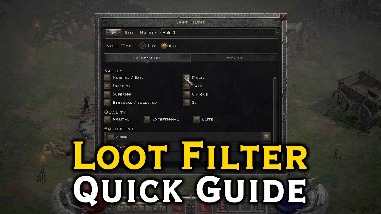How To Set Up LOOT FILTER in D2R RotW