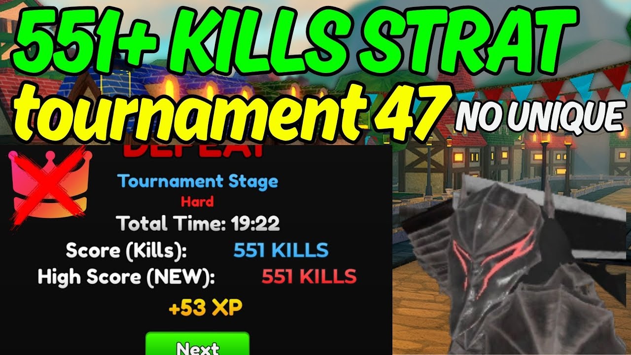 NO UNIQUE 551+ KILLS STRAT TOURNAMENT 47 WITH STEPS *NO SSS/UNIQUE/LIMITBREAKER/* | ANIME ADVENTURE