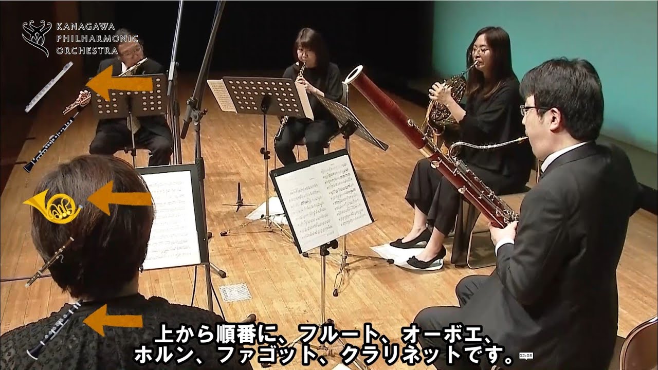 神奈川フィル：木五第２弾：イベール／３つの小品より第１曲 ヴィアマーレ・ファミリー・クラシック on YouTube／Ibert 1 mouvement des Trois pièces brèves