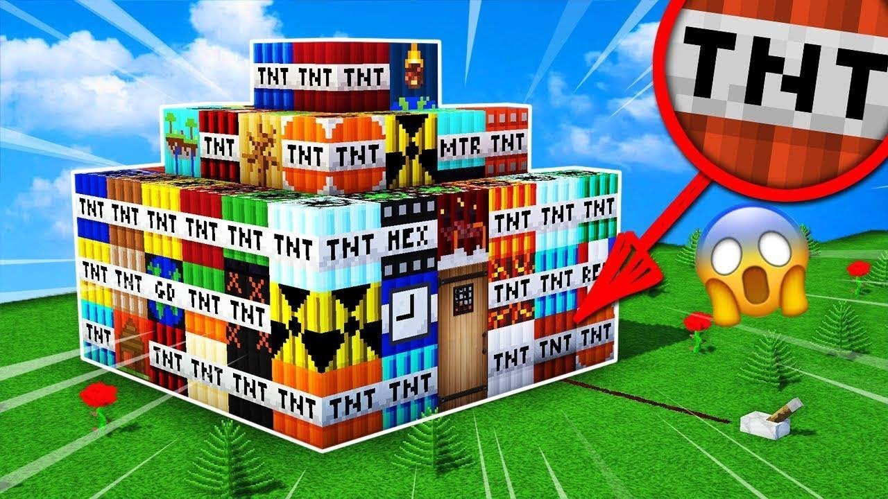 Dům ze všech NEJSILNĚJŠÍCH DRUHU TNT v minecraftu!! To musíš vidět!! 😱🔥[ SVĚTOVÝ REKORD]
