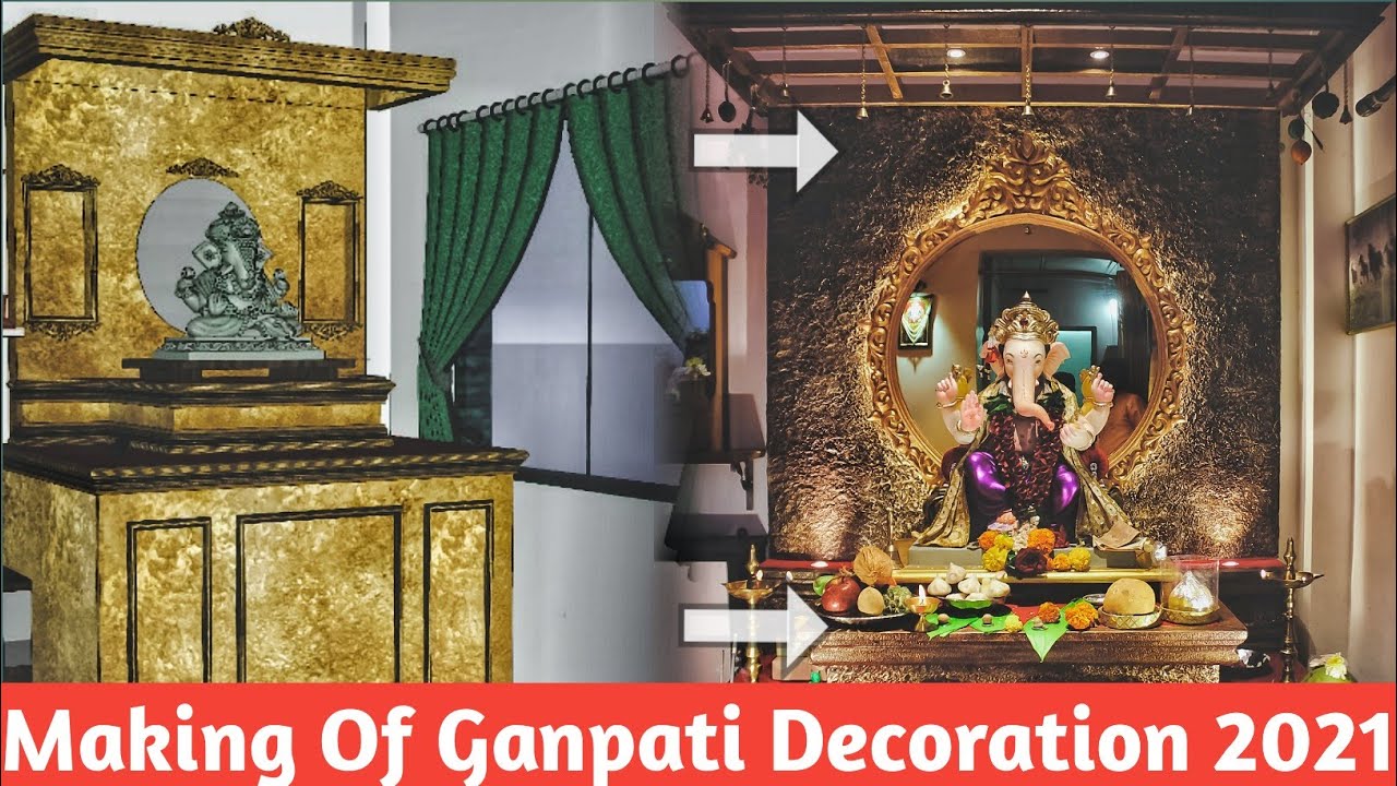 Making of ganpati decoration 2021 // Raj Mahal Decoration // Yash Panchal