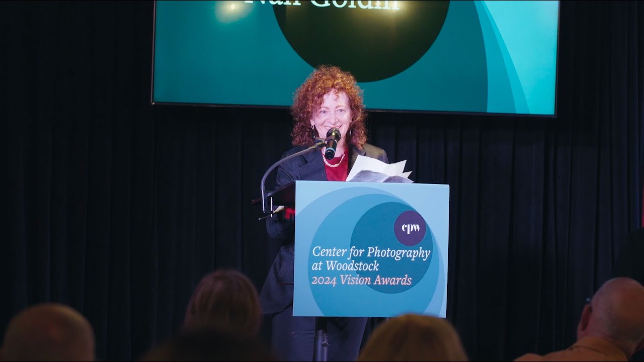 Nan Goldin accepts the Lifetime Achievement Award at the 2024 CPW Vision Awards