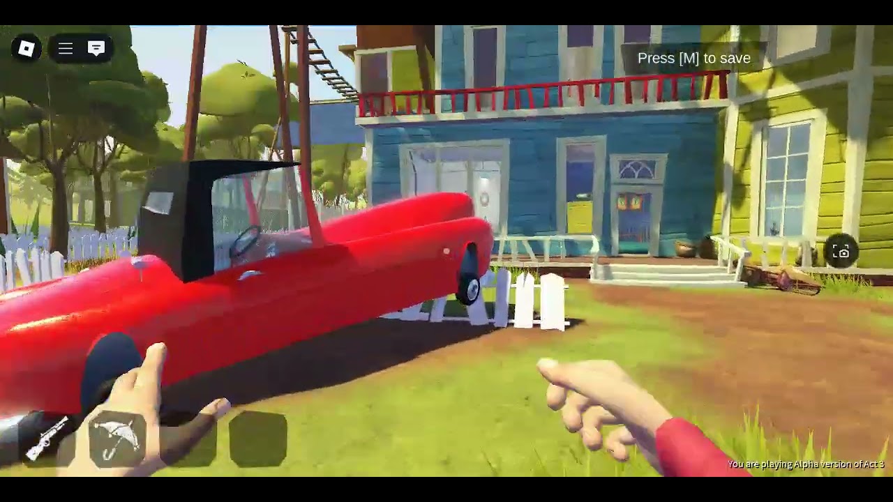 Playing hello neighbor roblox eddition.