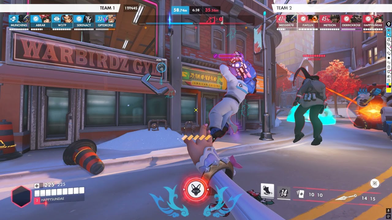 Разбор VOD в Overwatch: Kiriko, Алмаз 1, NQS &mdash; позиционирование, потраченные способности, логика ...