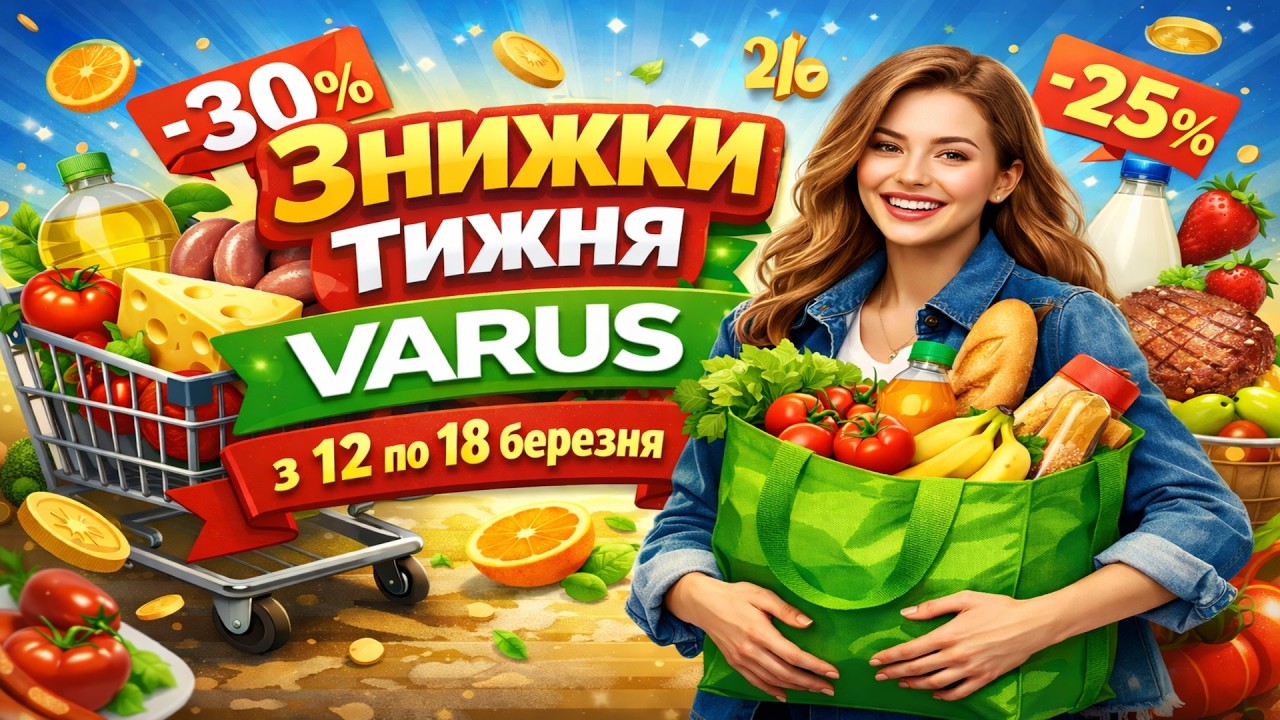 🛒 Varus знижує ціни! Топ акції 12–18 березня
