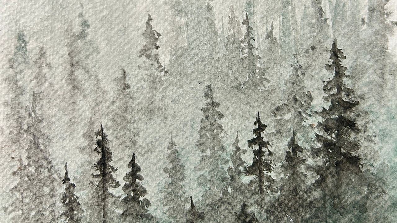 Watercolor Tutorial: The Misty Mountains
