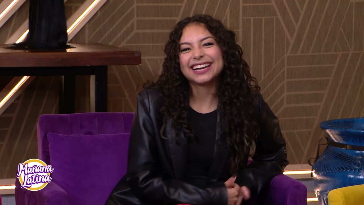 Colombian actress Isa Gutierrez interviewed at Ma&ntilde;ana Latina morning show