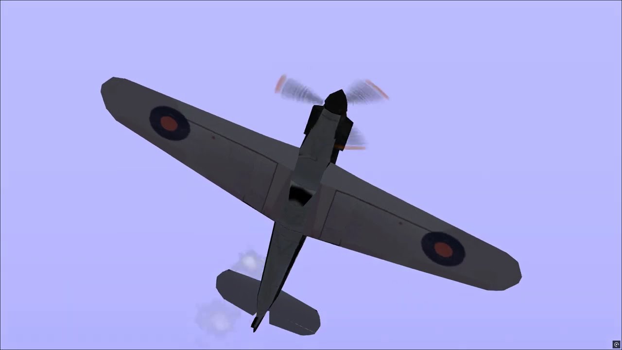 Microsoft Combat Flight Simulator - A short Dogfight with a Hurricane MK I against Bf 110