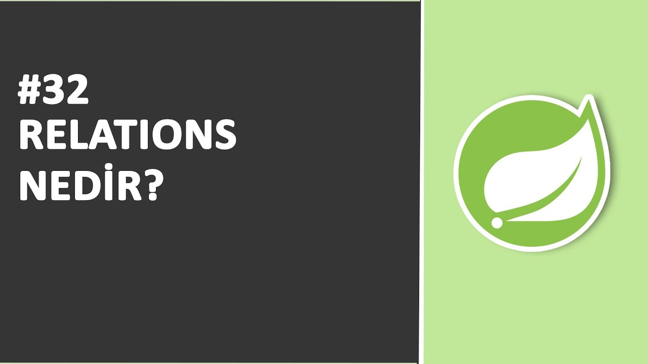 32) Relations Nedir ? | Spring Data JPA | SPRİNG Dersleri