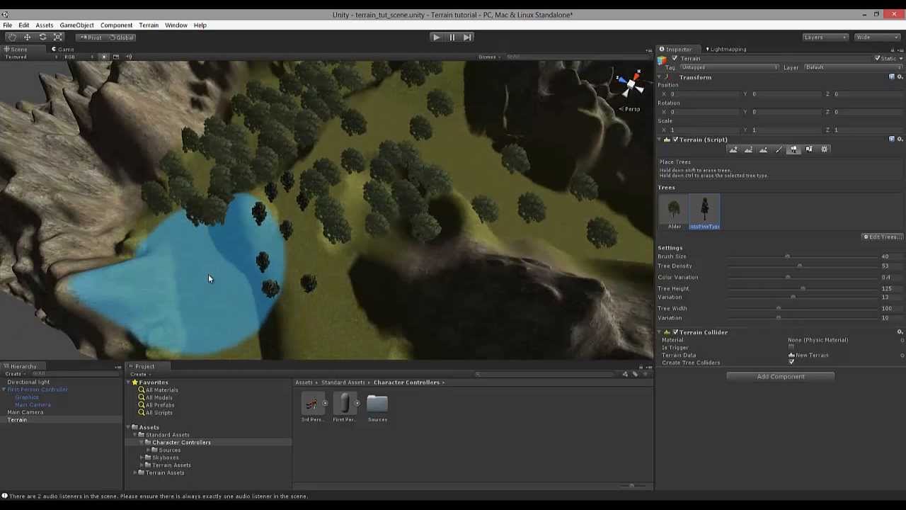 How to Create a Simple Terrain Level In Unity 4