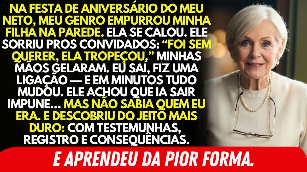 Meu Genro Empurrou Minha Filha Na Festa Do Meu Neto. Ela Ficou Em Silêncio. Saí Lá Fora E Fiz...