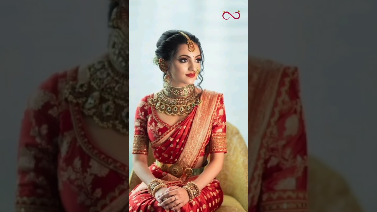 Red Bridal saree designs| Wedding blouse designs| Bridal makeup| #shorts #bridaljewellery #bridal