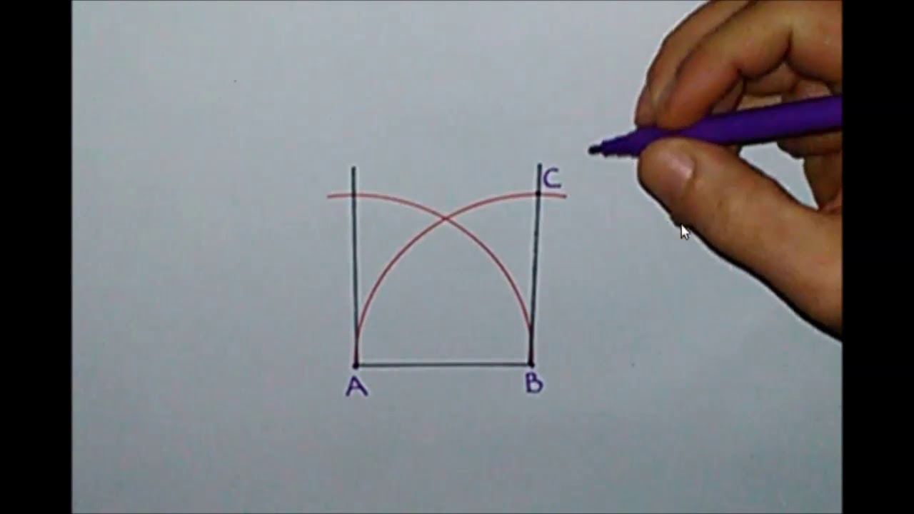 4. Dado o segmento AB, construa o quadrado ABCD