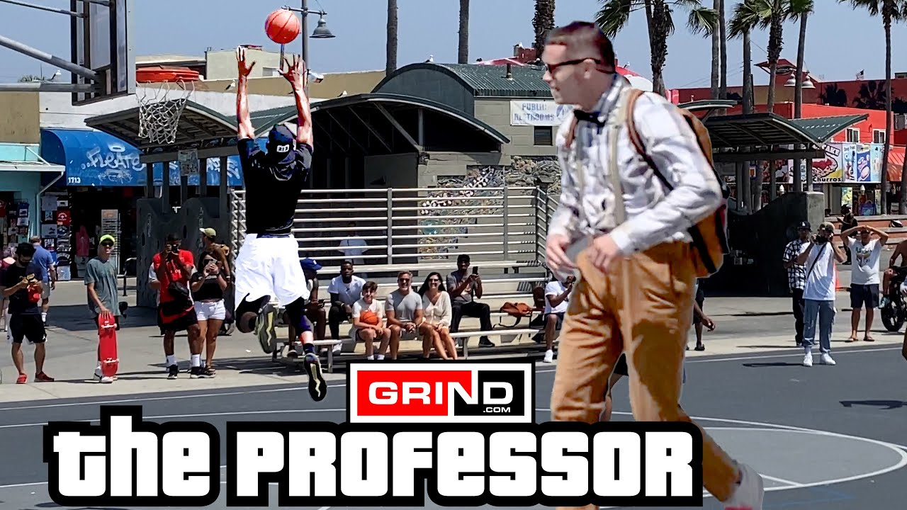 4K Grayson Scott Boucher (The Professor) Global Hooper is on Venice Beach Boardwalk Basketball Grind