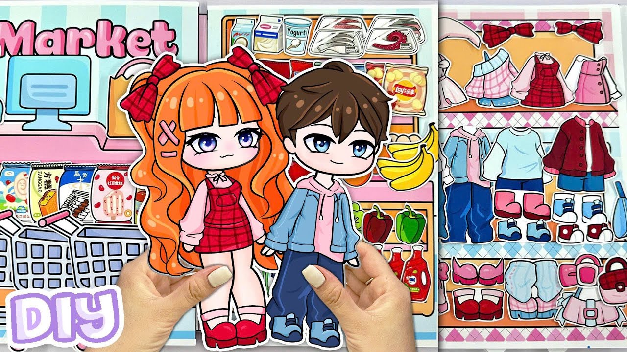 (✨Tutorial✨) Gacha Shopping Mall Gamebook | ASMR | #Gacha #paperdoll #Squishy #diy