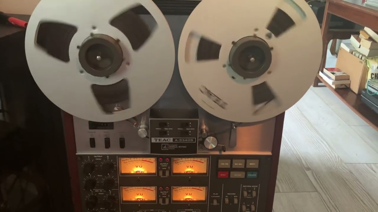 TEAC A-3340S 10.5 inch 4 channel reel to reel demo