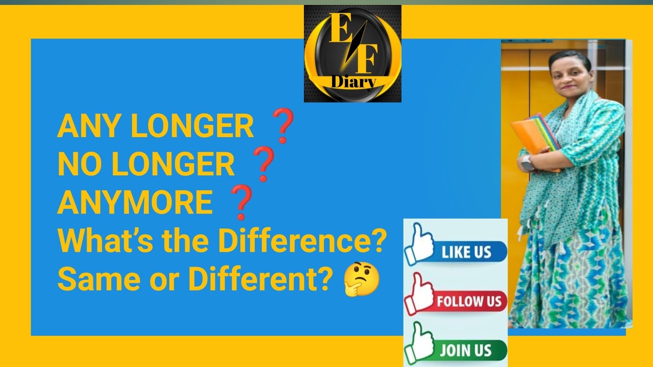 Stop saying wrong!ANY LONGER, NO LONGER & ANYMORE–small words, big confusion!Let’s fix your English✨