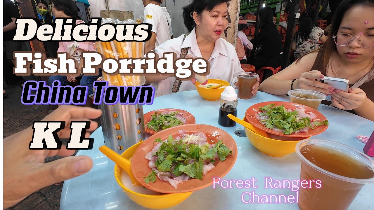 Delicious Hon Kee Fish Porridge Sold At China Town Petaling Street Kuala Lumpur.