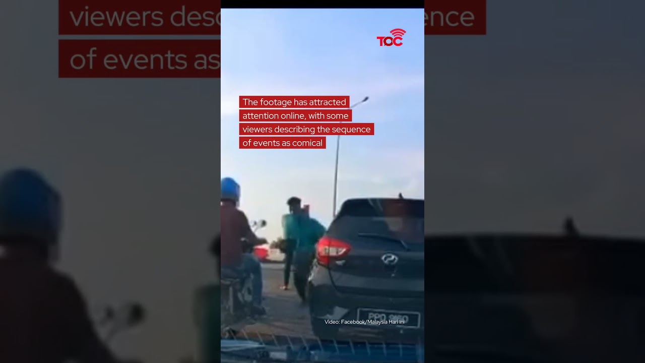 Cyclist flees after near collision with lorry caught on dashcam
