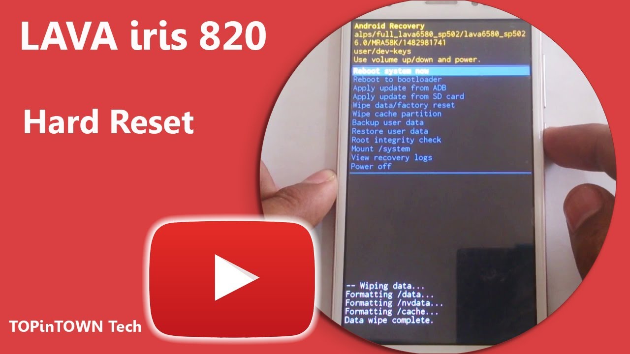 LAVA iris 820 Hard Reset by TOPinTOWN