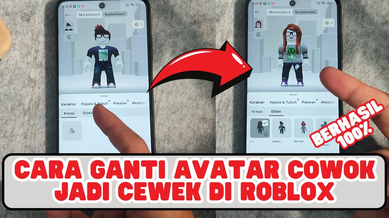CARA GANTI AVATAR COWOK JADI CEWEKATAU CEWEK JADI COWOK DI ROBLOX 2025