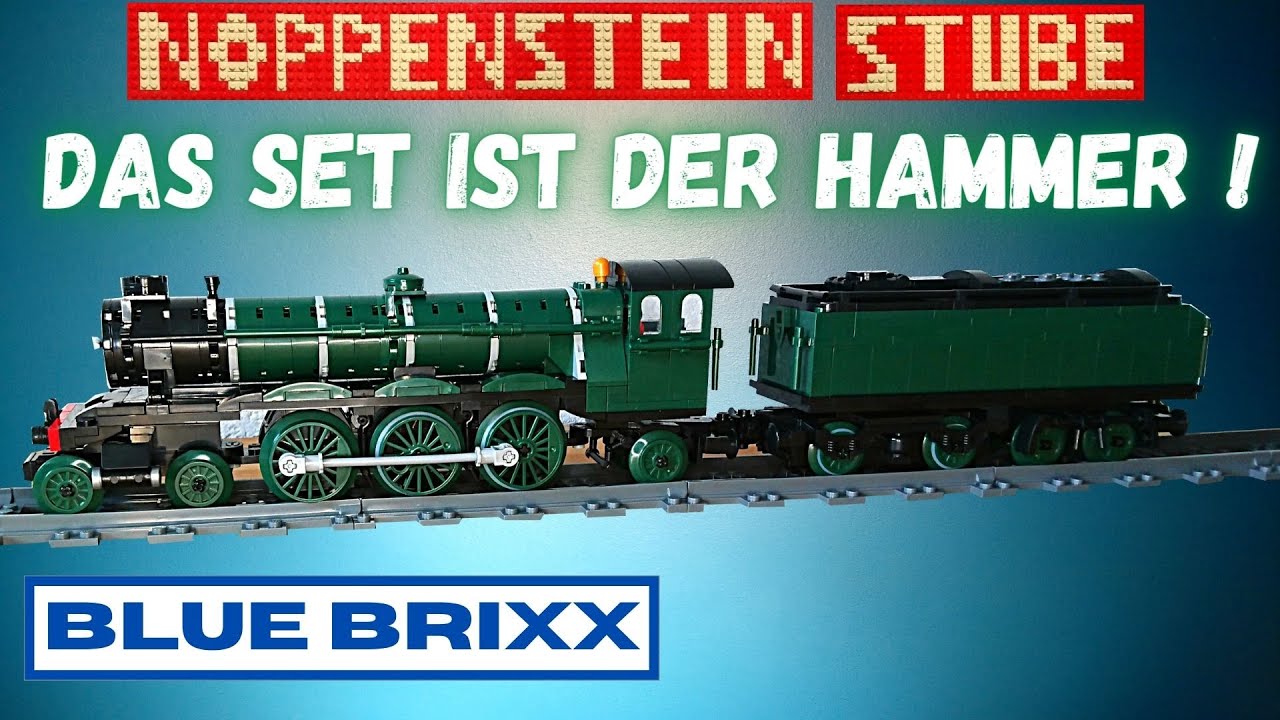 Das Set ist einfach der Hammer | Blue Brixx Flying Scotsman Lokomotive | Klemmbaustein Dampflok