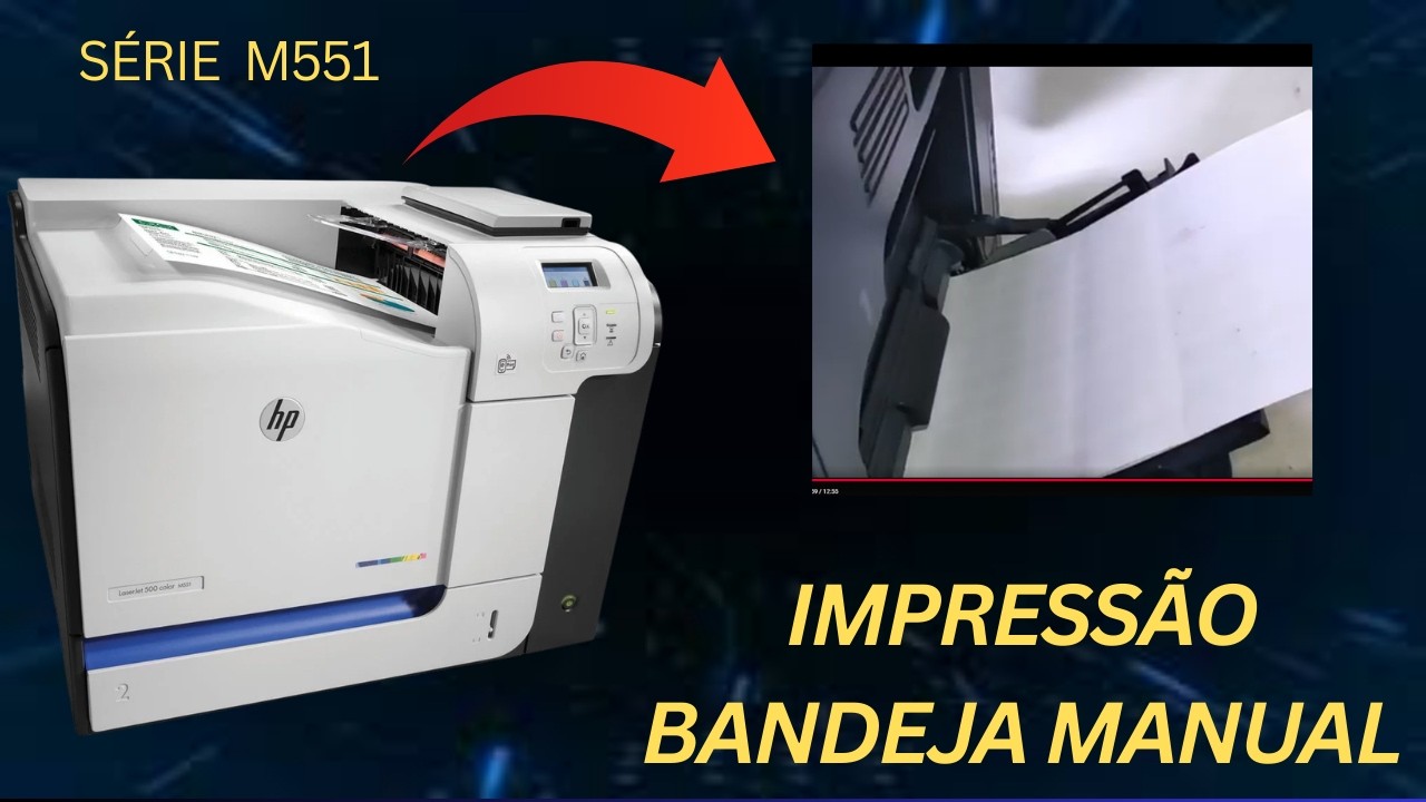 HP LaserJet 500 Color M551 – Impressão pela Bandeja Manual