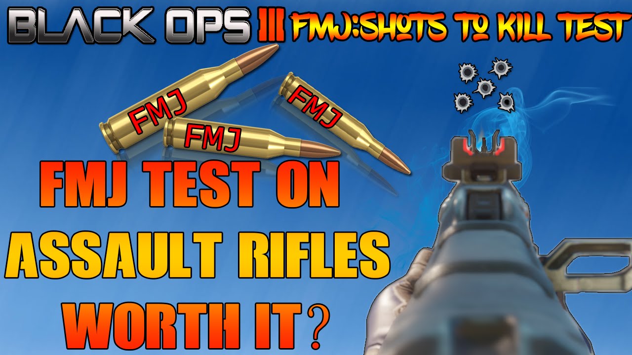 Black Ops 3 FMJ| Does FMJ Increase  Damage| FMJ Test On Assault Rifles Shots To Killl Through Walls