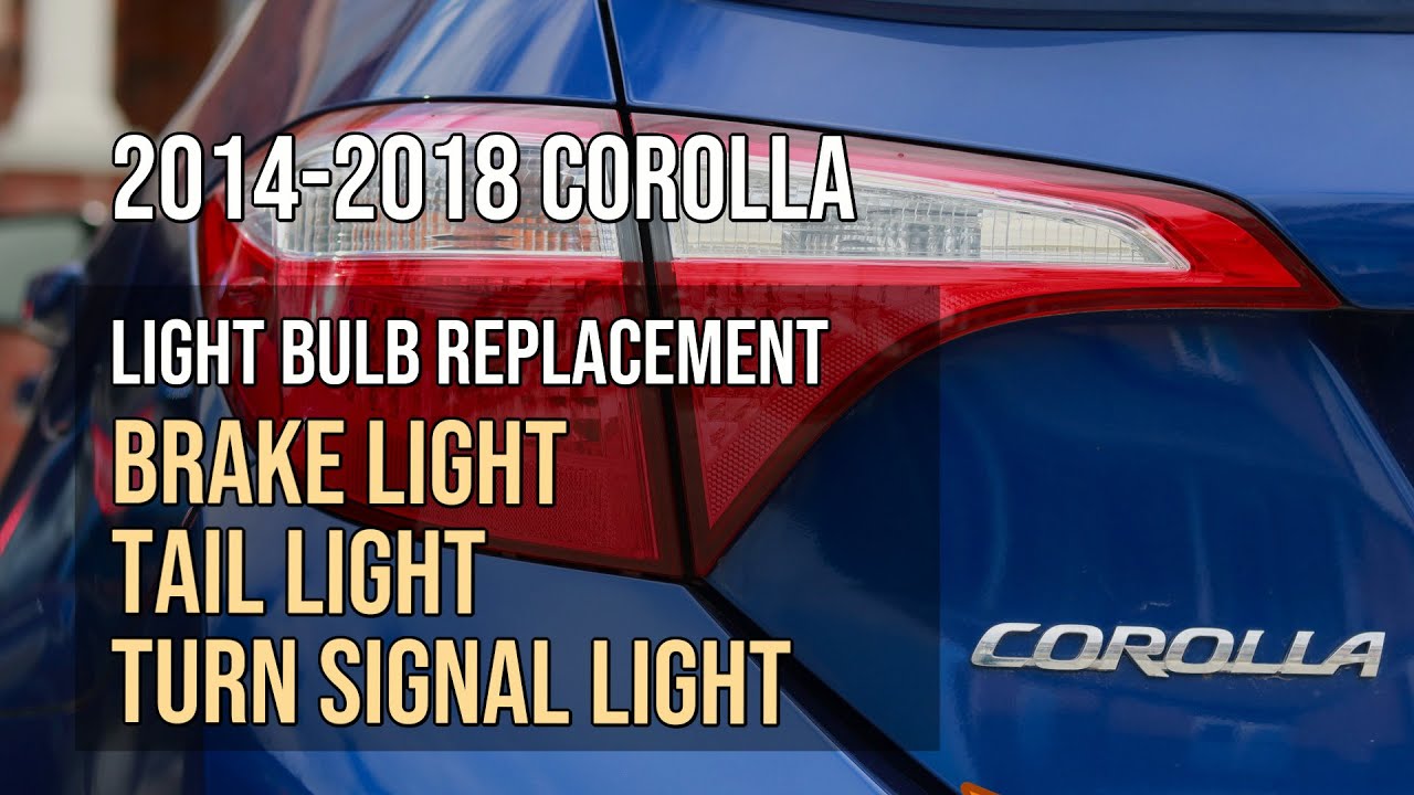 Замена ламп стоп-сигнала, заднего фонаря, указателя поворота, Toyota Corolla 2014-2019