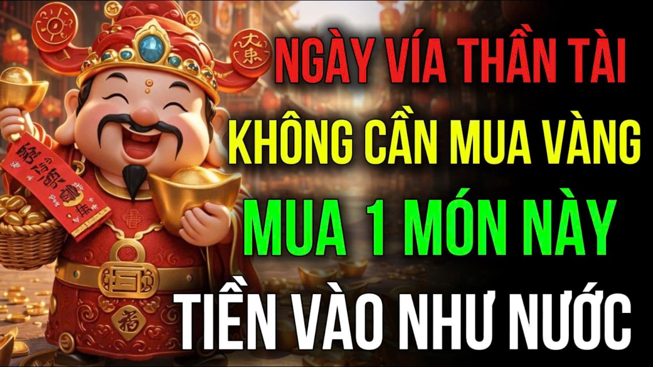 ÍT NGƯỜI BIẾT NGÀY VÍA THẦN TÀI: Ai Nhớ Mua Món Này, Vận Làm Ăn Lên Thấy Rõ, Tài Lộc Hanh Thông