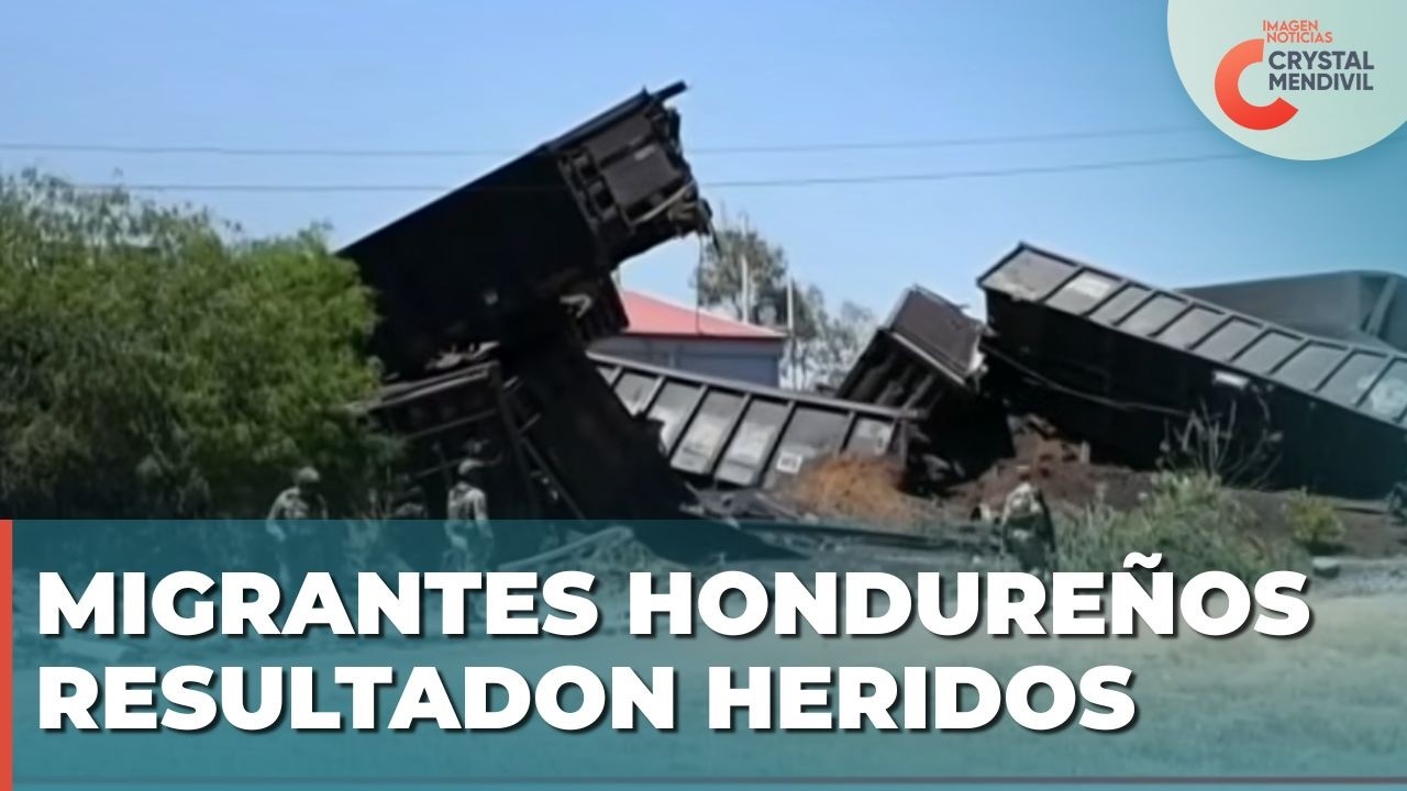 Tren se descarrila en Aguascalientes: un muerto y varios migrantes hondureños heridos