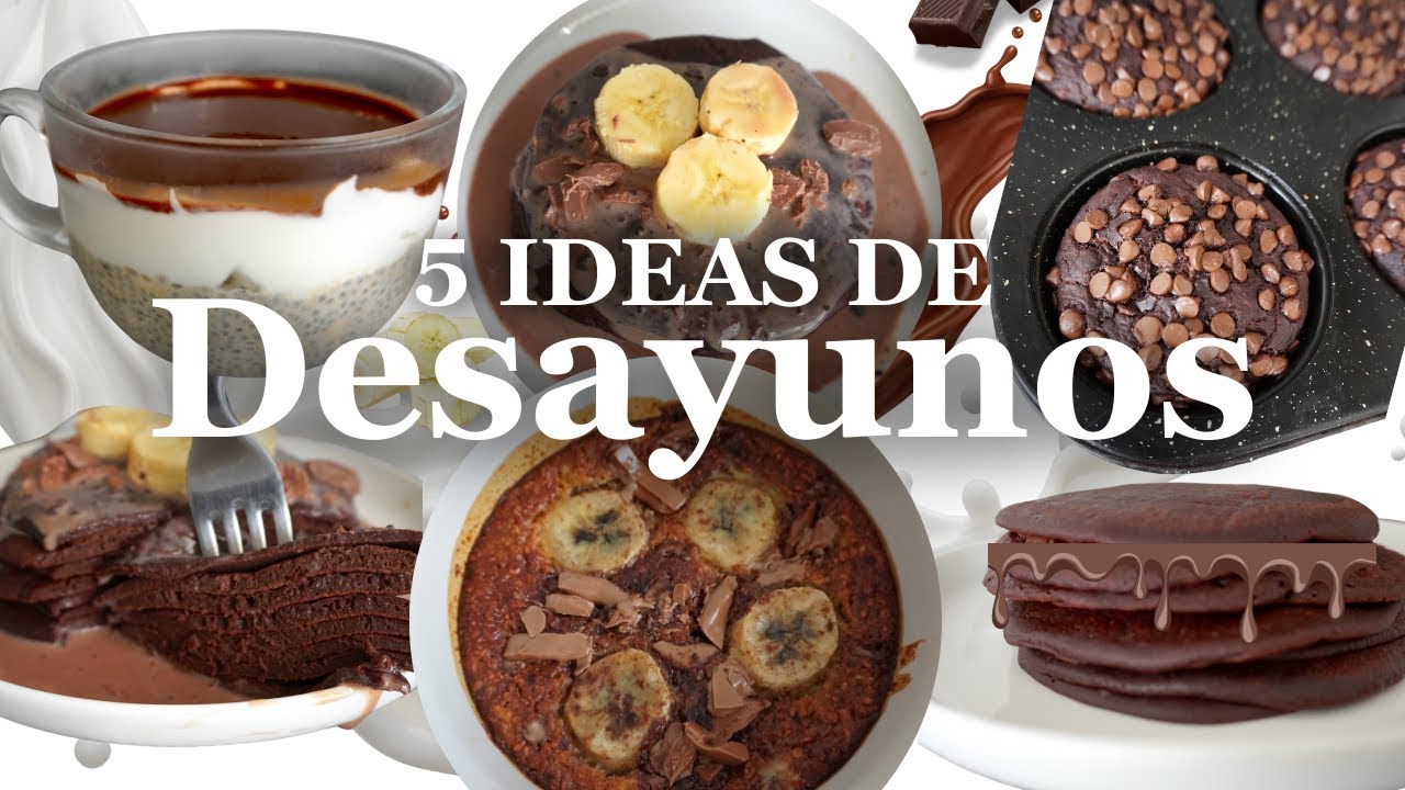 5 Ideas de Desayunos Saludables | Dulces | Aesthetic | Deliciosas