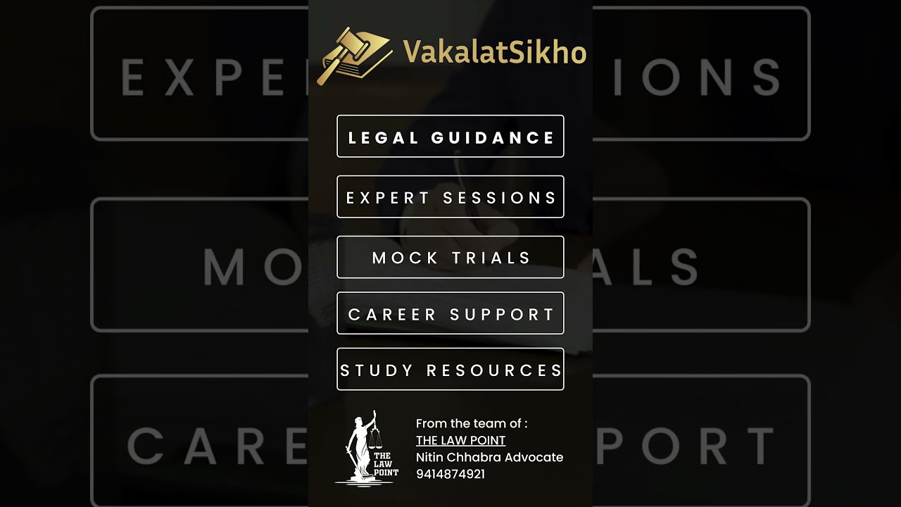 VakalatSikho : A New Start by THE LAW POINT Team || Legal Guidance Sessions, Law Study Resources