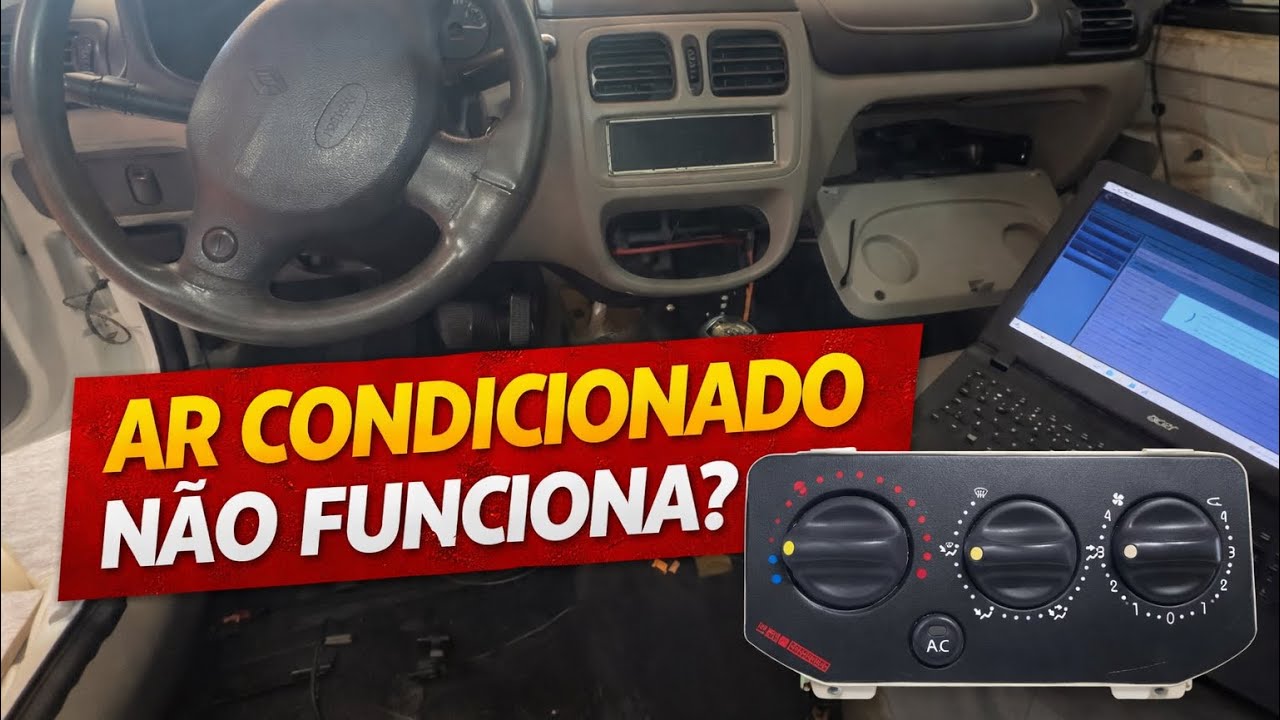 Clio nao liga o ar condicionado, defeito no comando do ar condicionado do Clio