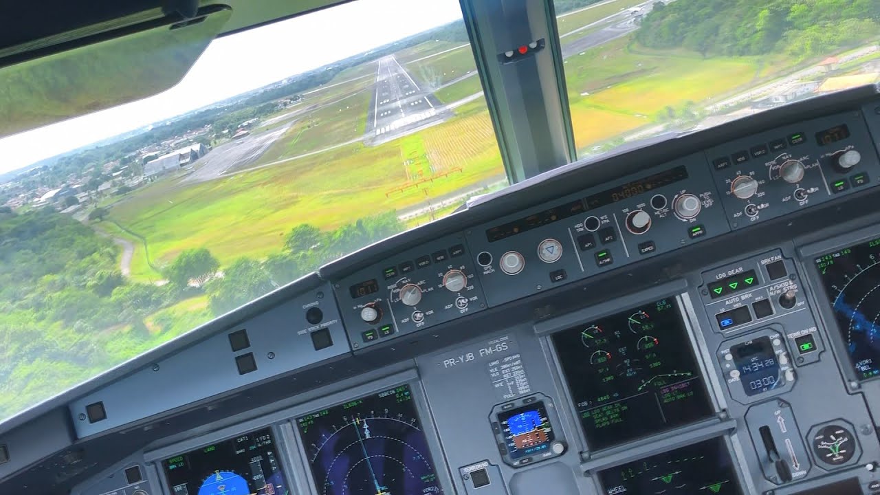 ✈ POUSO NA CABINE DO AIRBUS A321NEO EM BEL&Eacute;M (BEL/SBBE) | COCKPIT PR-YJB ✈