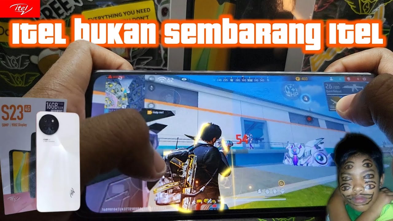 itel S23 4G Ram 8GB Gameplay Test Free Fire || Handcam || Unisoc T606 ( 12nm ) || Li-Po 5000 mAh