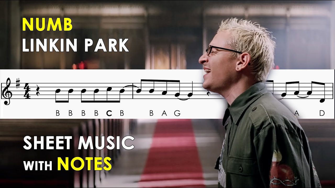 Numb - Linkin Park| Sheet Music with Easy Notes for Recorder, Violin Beginners Tutorial