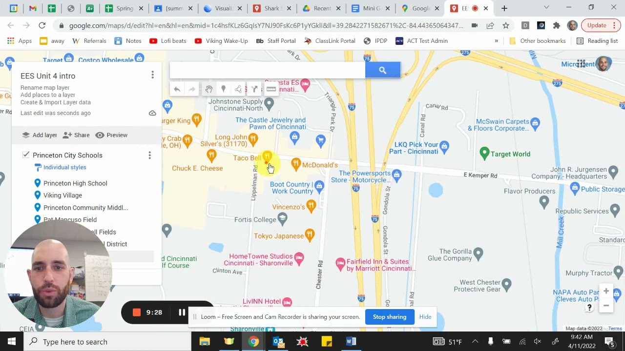 GIS - Create a map, add layers, placemarks, and attribute data.
